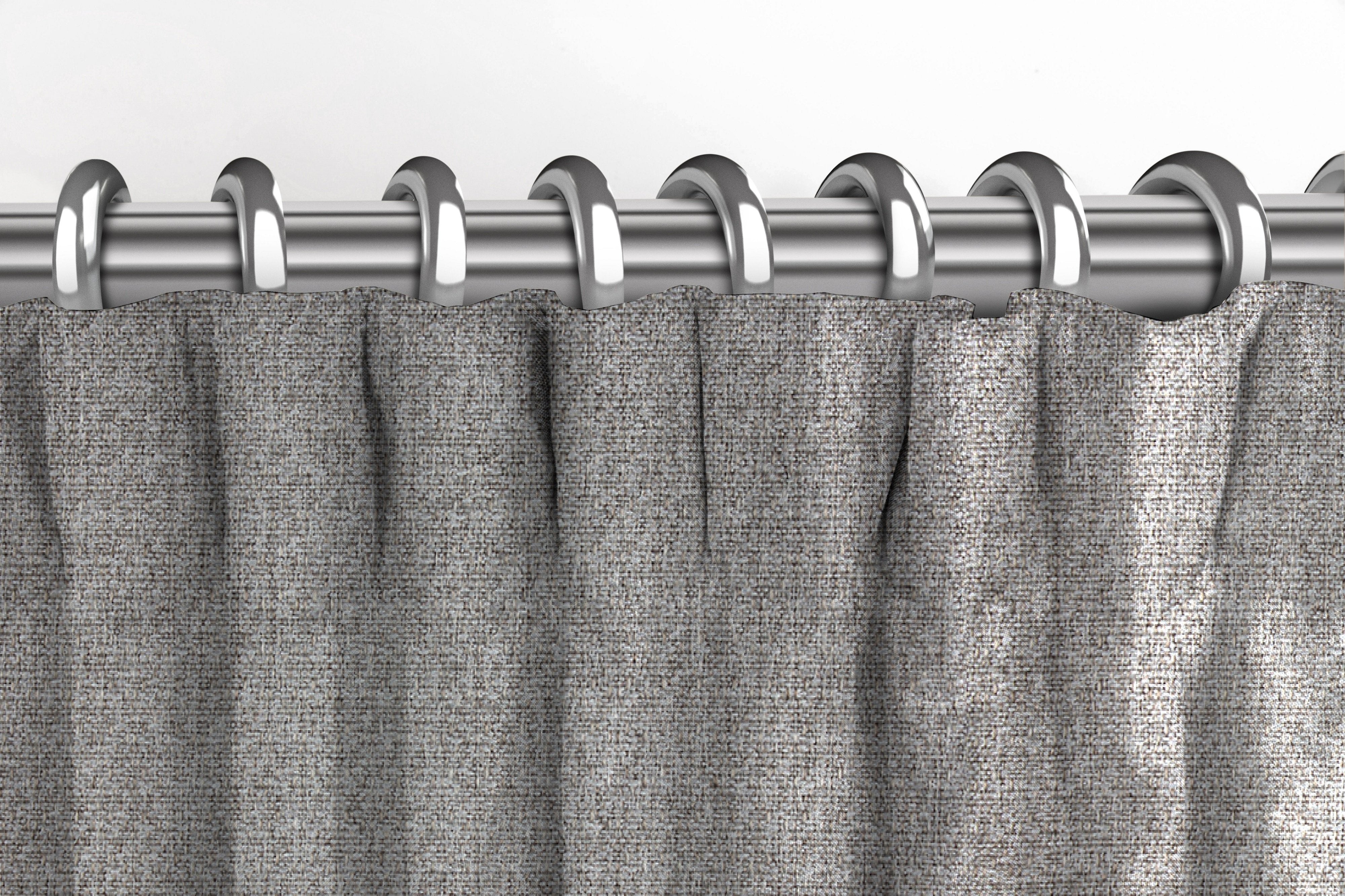 McAlister Textiles Highlands Textured Plain Soft Grey Curtains Tailored Curtains 