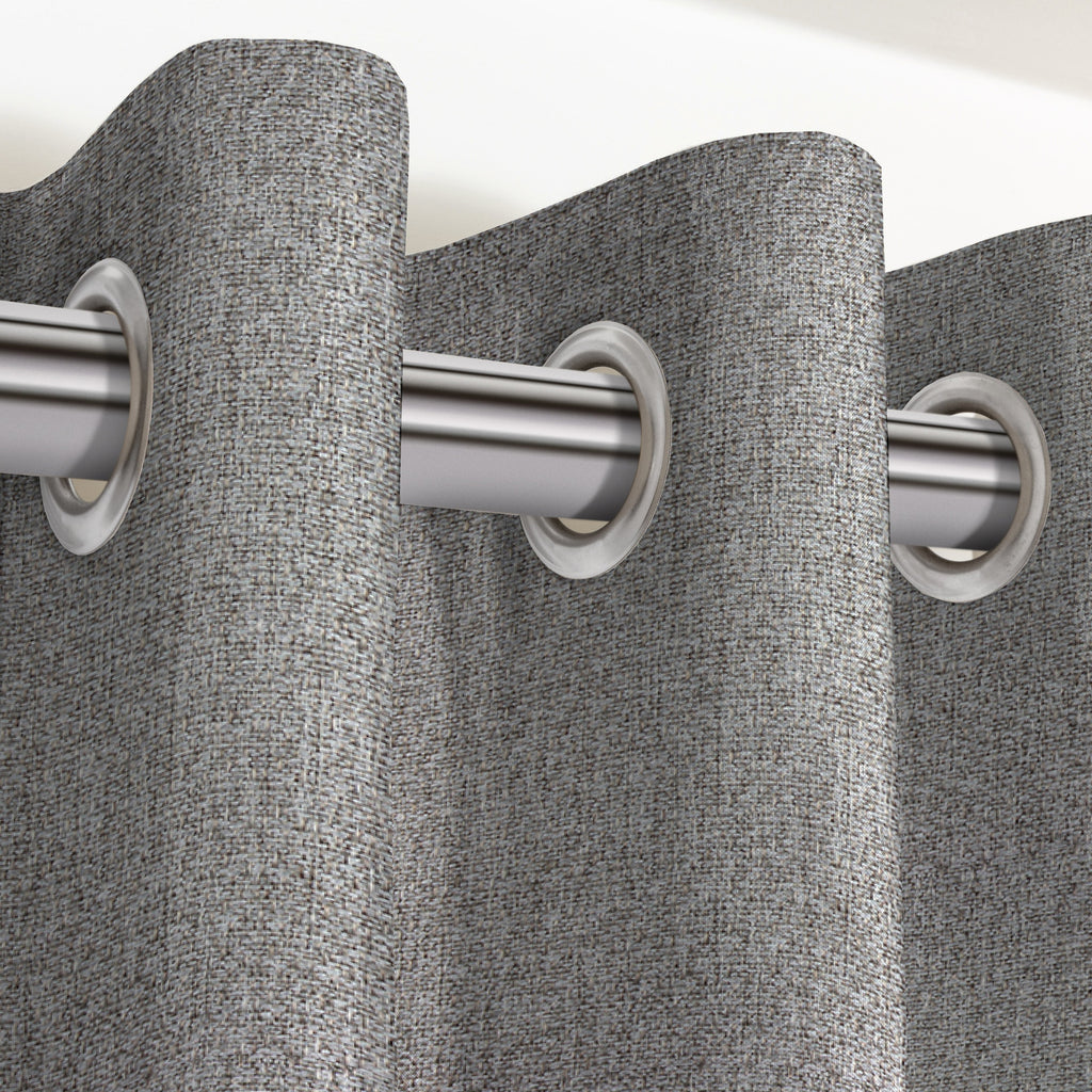 McAlister Textiles Highlands Textured Plain Soft Grey Curtains Tailored Curtains 116cm(w) x 137cm(d) (46" x 54") 