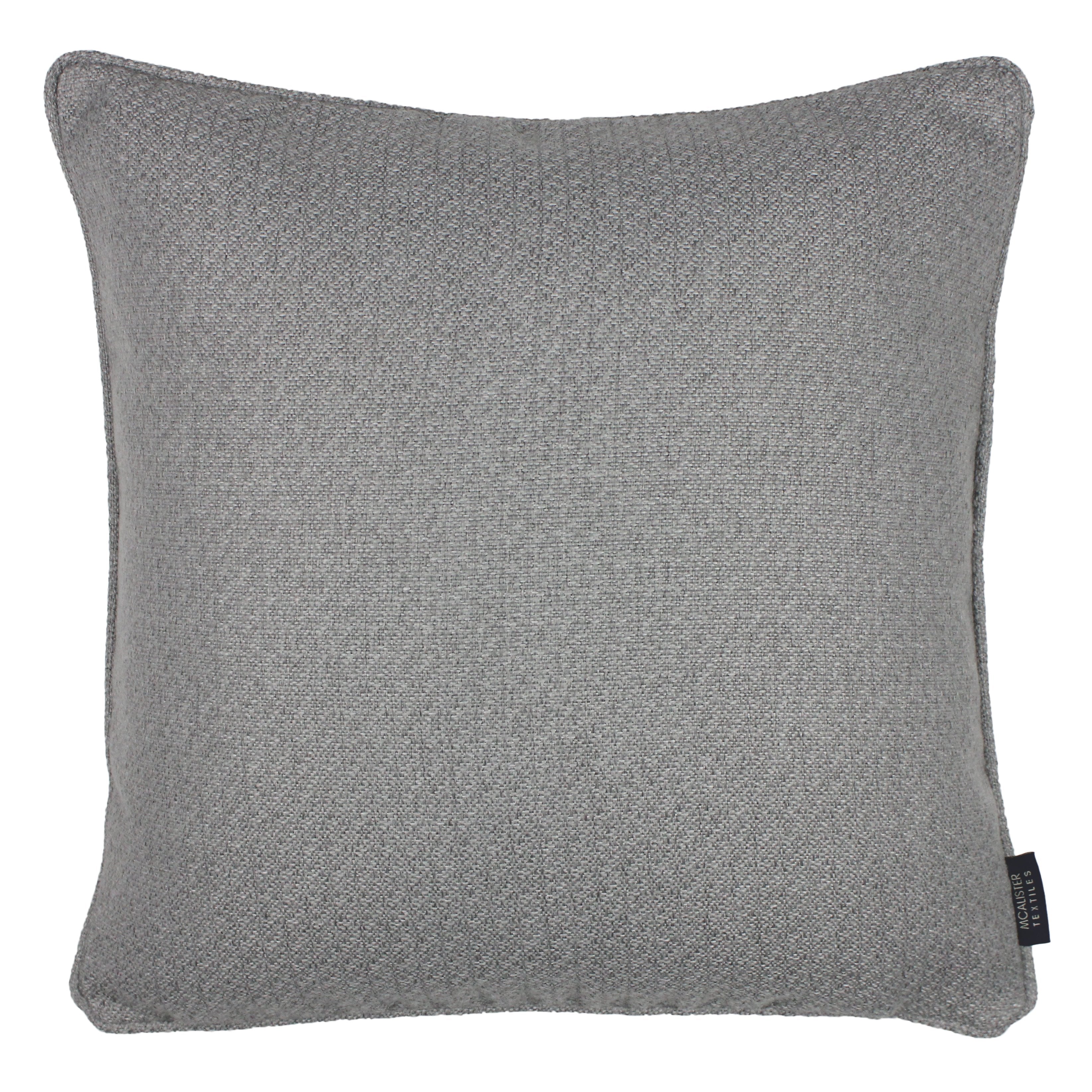 McAlister Textiles Highlands Soft Grey Textured Plain Cushion Cushions and Covers Cover Only 49cm x 49cm 