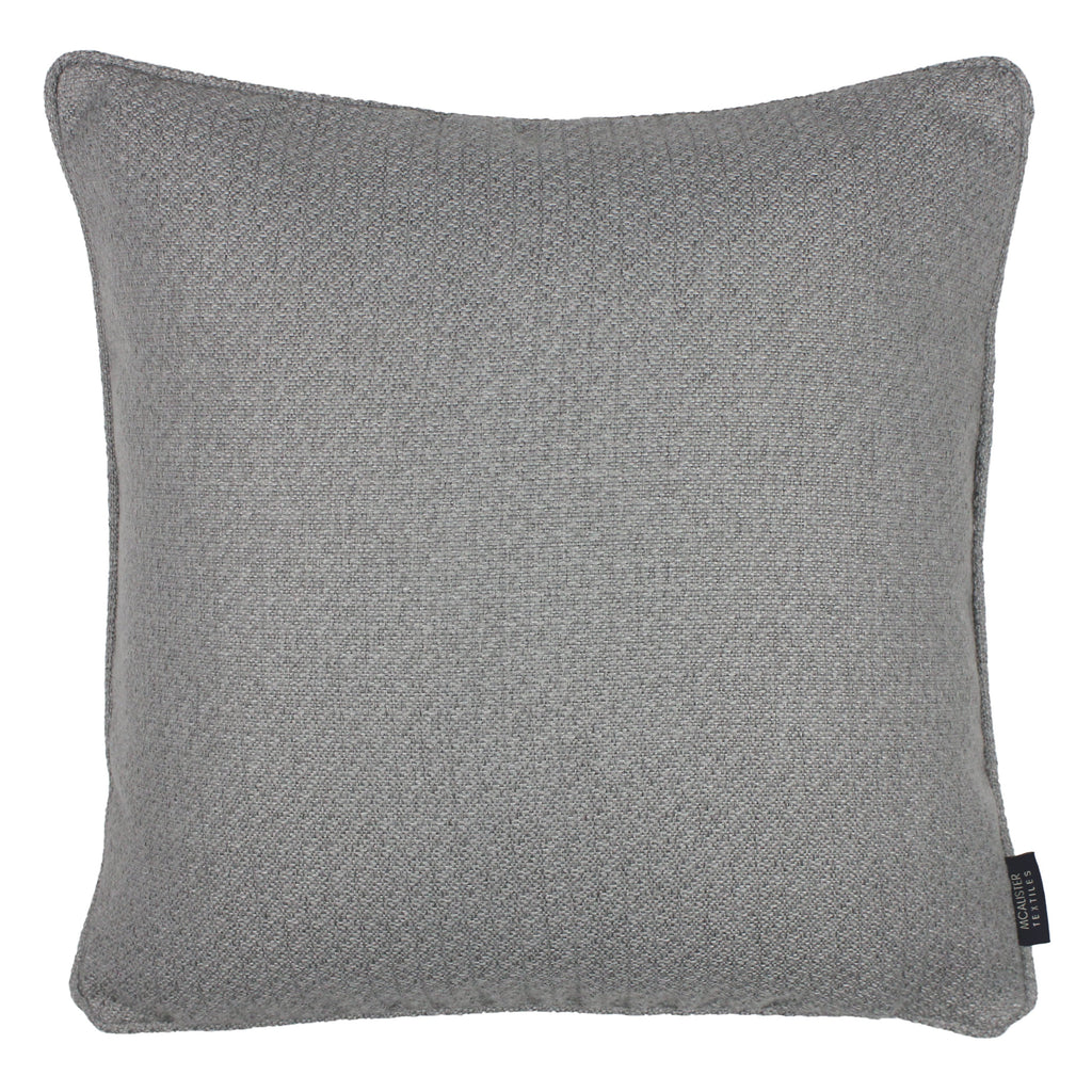 McAlister Textiles Highlands Soft Grey Textured Plain Cushion Cushions and Covers Cover Only 49cm x 49cm