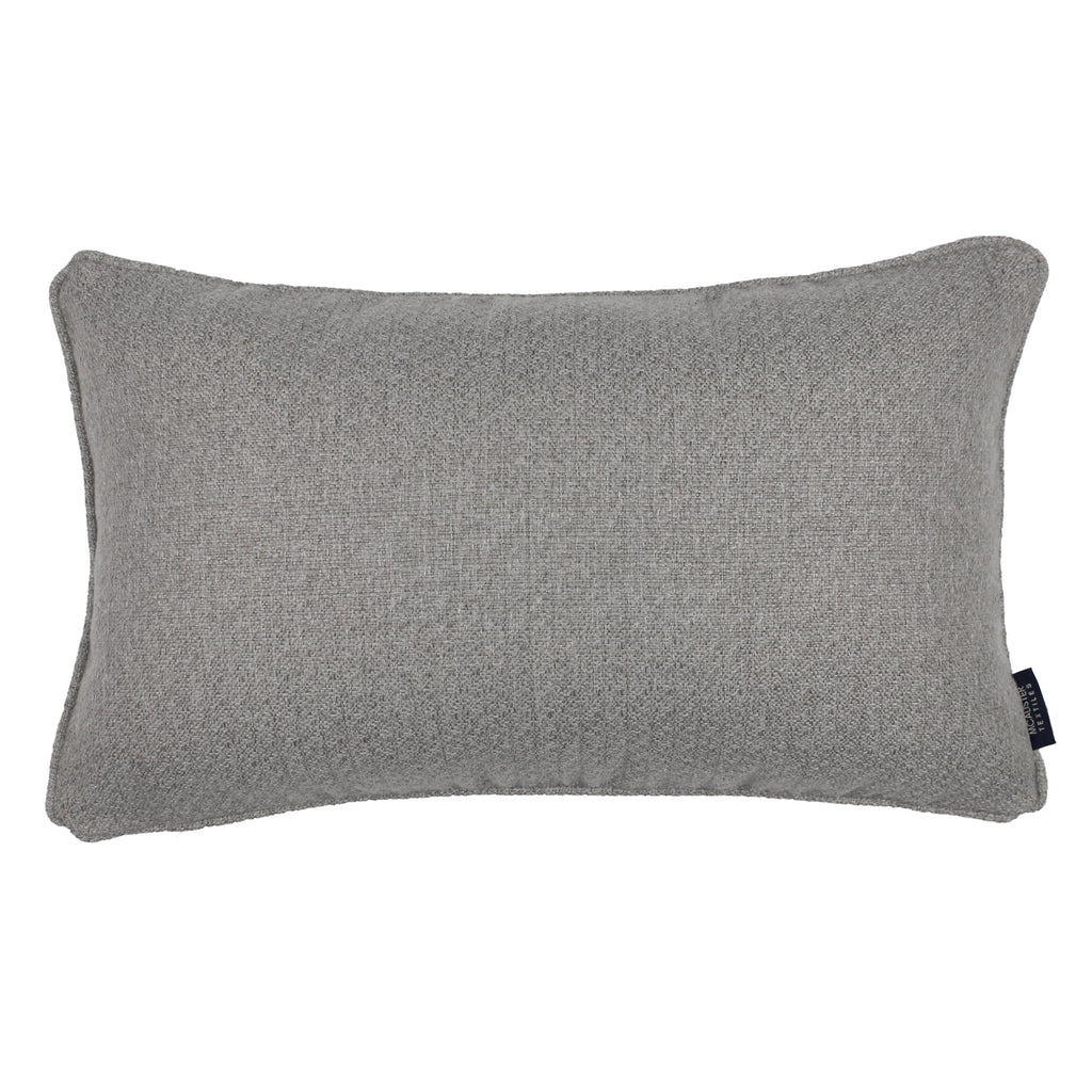 McAlister Textiles Highlands Soft Grey Textured Plain Pillow Pillow Cover Only 50cm x 30cm