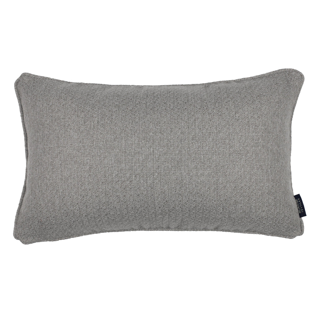McAlister Textiles Highlands Soft Grey Textured Plain Pillow Pillow Cover Only 50cm x 30cm 