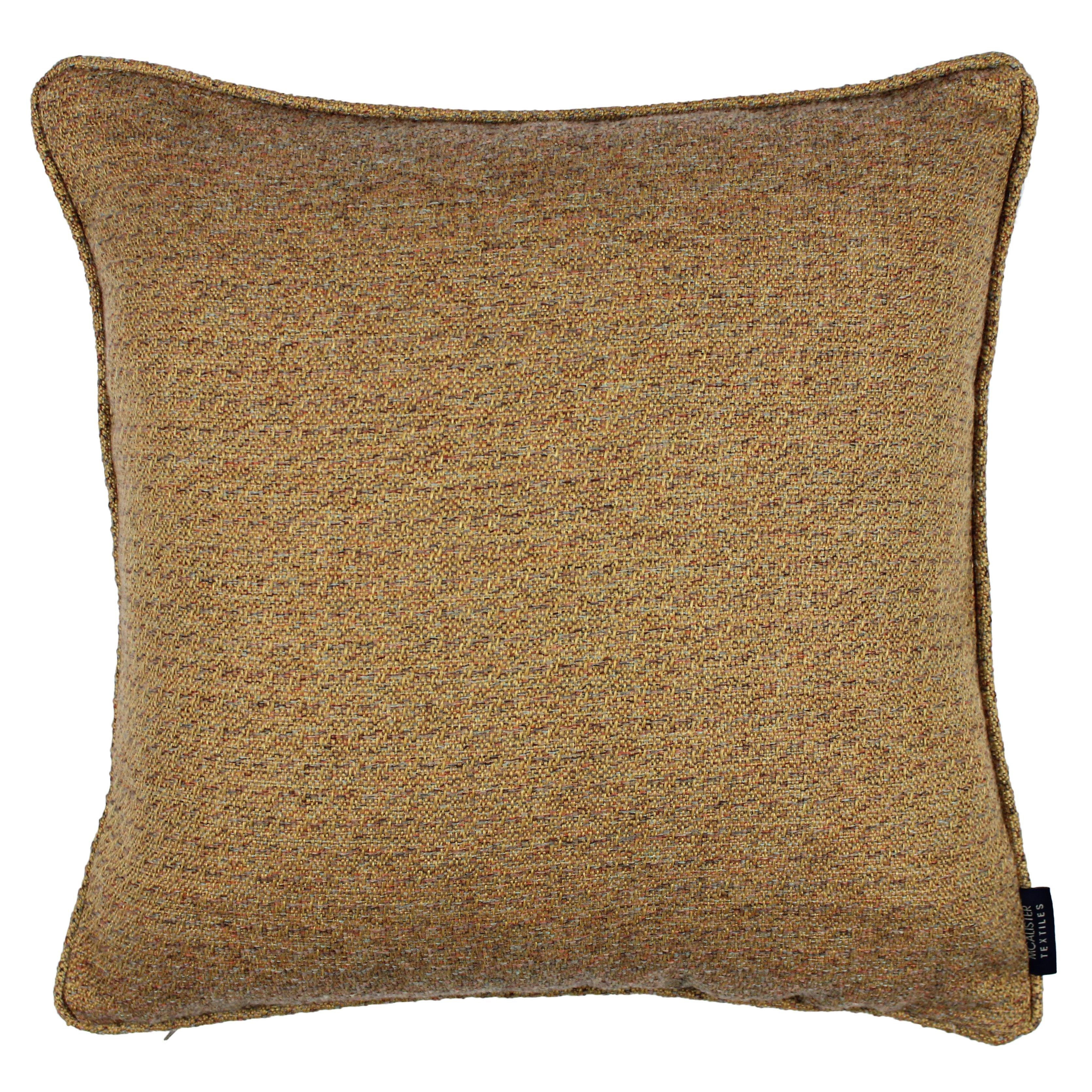 McAlister Textiles Highlands Ochre Textured Plain Cushion Cushions and Covers Cover Only 49cm x 49cm 