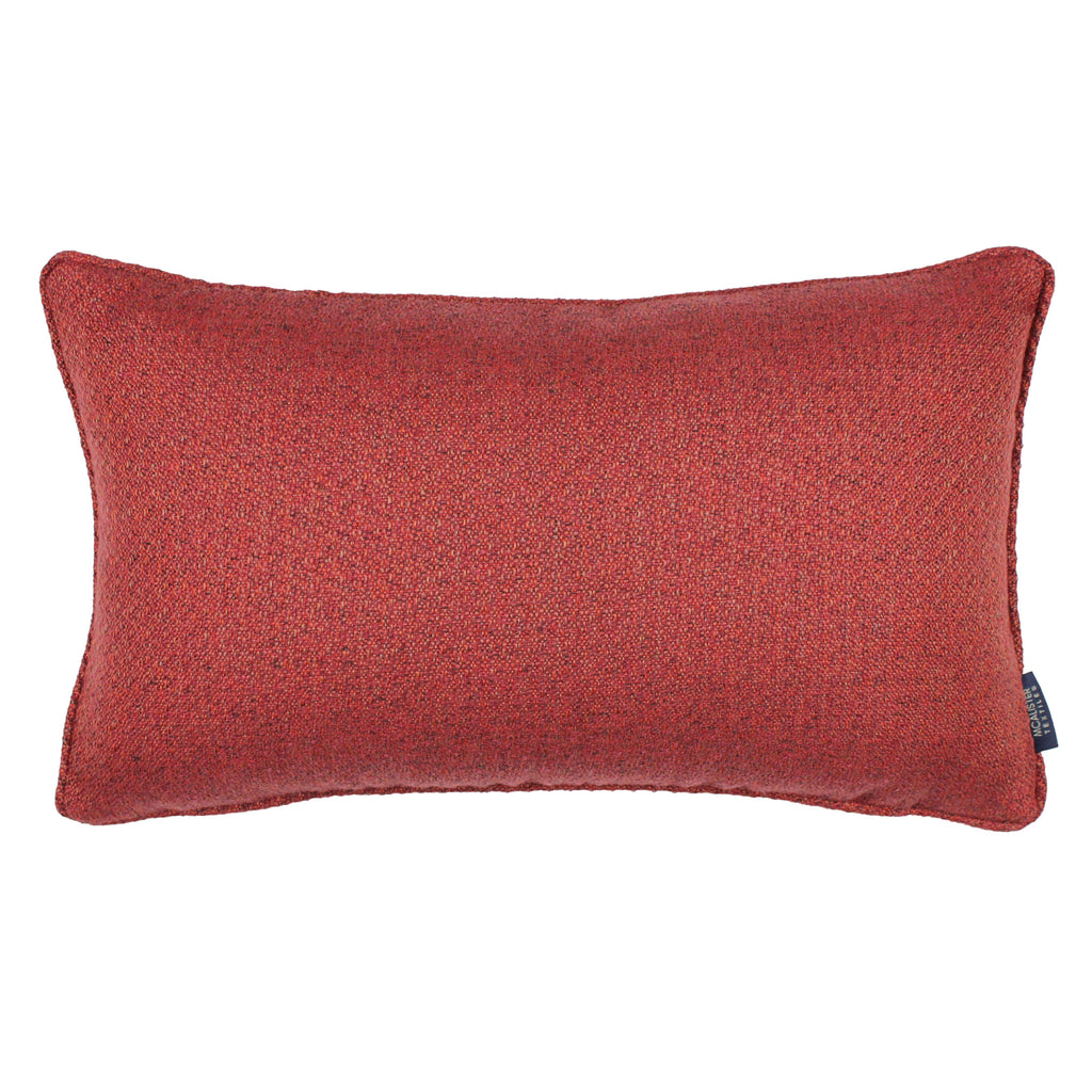 McAlister Textiles Highlands Red Textured Plain Cushion Cushions and Covers Cover Only 50cm x 30cm