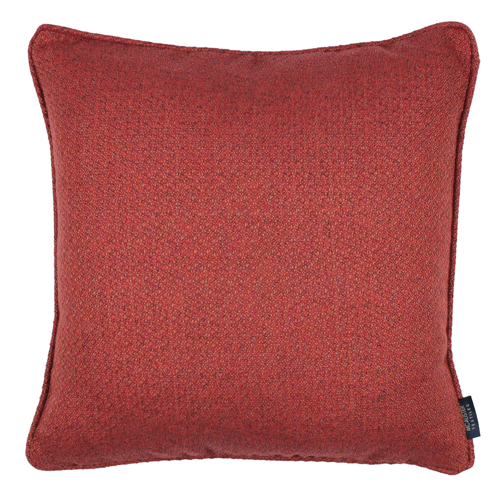 McAlister Textiles Highlands Red Textured Plain Cushion Cushions and Covers Cover Only 43cm x 43cm 