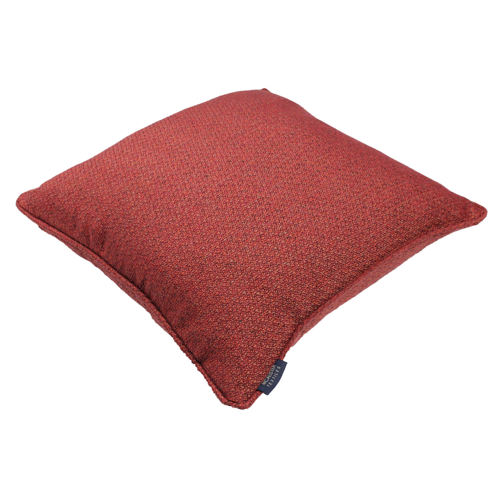 McAlister Textiles Highlands Red Textured Plain Cushion Cushions and Covers