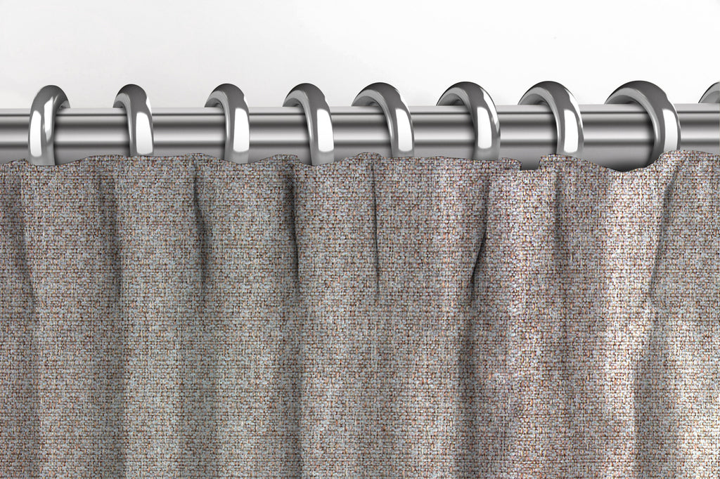 McAlister Textiles Highlands Textured Plain Taupe Curtains Tailored Curtains 