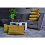 Load image into Gallery viewer, McAlister Textiles Square Quilted Yellow Gold Velvet Cushion Cushions and Covers 
