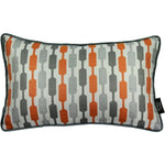 Load image into Gallery viewer, McAlister Textiles Lotta Burnt Orange + Grey Cushion Cushions and Covers Cover Only 50cm x 30cm 
