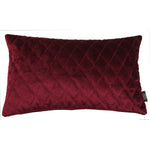 Load image into Gallery viewer, McAlister Textiles Diamond Quilted Wine Red Velvet Cushion Cushions and Covers Cover Only 50cm x 30cm 
