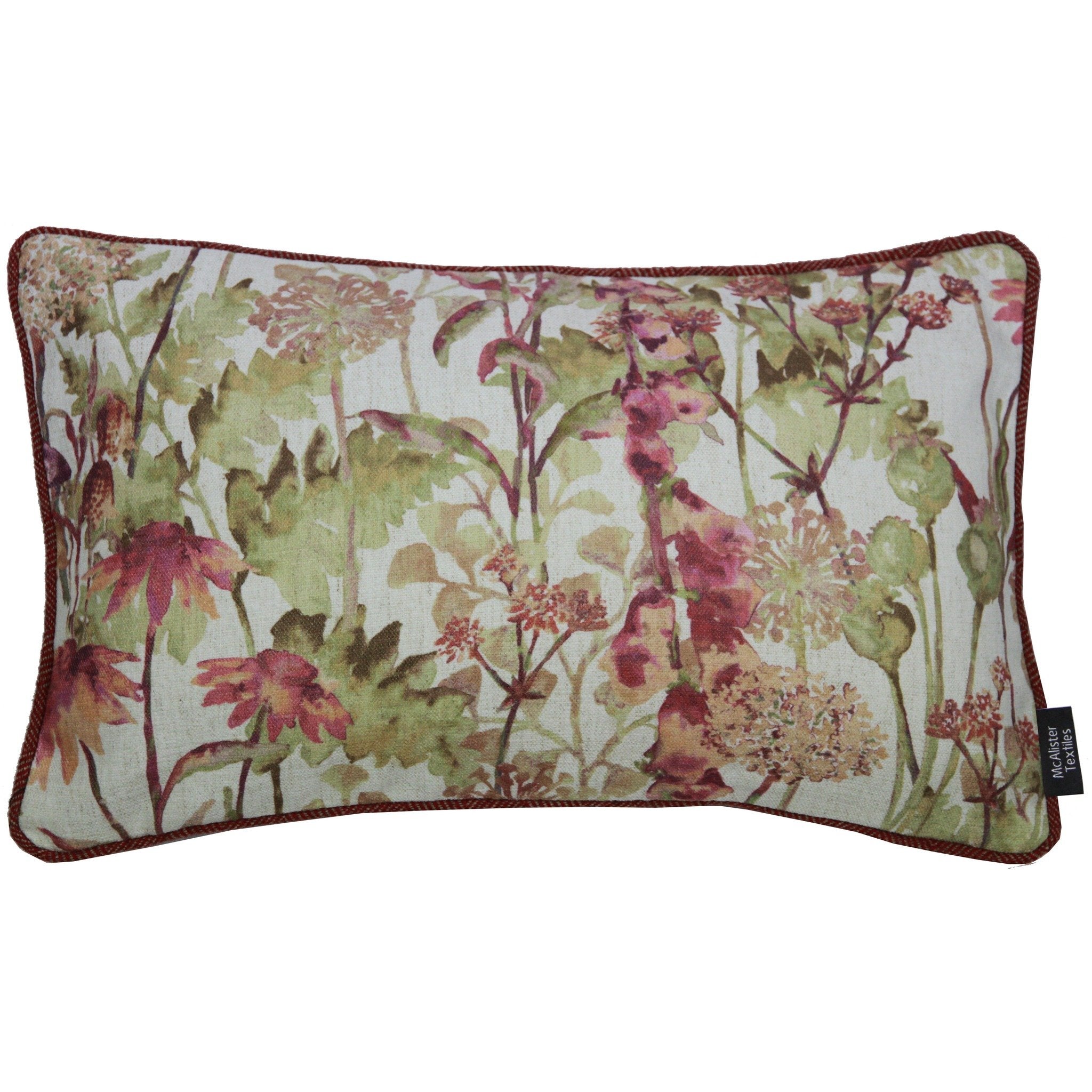 McAlister Textiles Wildflower Burnt Orange Linen Cushion Cushions and Covers Cover Only 50cm x 30cm 