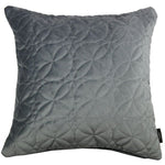 Load image into Gallery viewer, McAlister Textiles Round Quilted Silver Grey Velvet Cushion Cushions and Covers Cover Only 43cm x 43cm 
