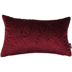 Load image into Gallery viewer, McAlister Textiles Round Quilted Wine Red Velvet Cushion Cushions and Covers Cover Only 50cm x 30cm 
