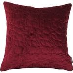 Load image into Gallery viewer, McAlister Textiles Pebble Quilted Wine Red Velvet Cushion Cushions and Covers Cover Only 43cm x 43cm 
