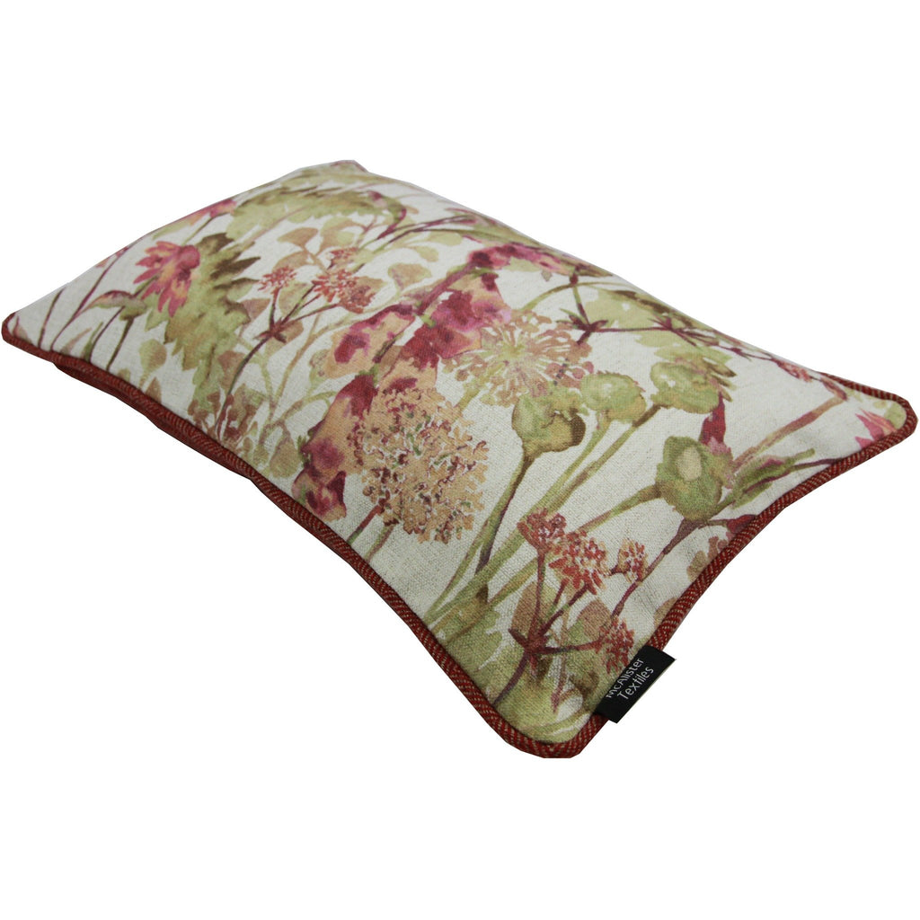 McAlister Textiles Wildflower Burnt Orange Linen Cushion Cushions and Covers 