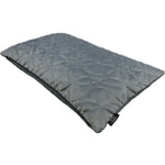 Load image into Gallery viewer, McAlister Textiles Round Quilted Silver Grey Velvet Cushion Cushions and Covers 

