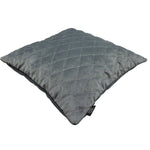 Load image into Gallery viewer, McAlister Textiles Diamond Quilted Silver Grey Velvet Cushion Cushions and Covers 
