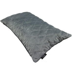 Load image into Gallery viewer, McAlister Textiles Diamond Quilted Silver Grey Velvet Cushion Cushions and Covers 

