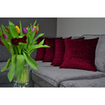 Load image into Gallery viewer, McAlister Textiles Round Quilted Wine Red Velvet Cushion Cushions and Covers 
