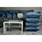 Load image into Gallery viewer, McAlister Textiles Diamond Quilted Dark Blue Velvet Cushion Cushions and Covers 
