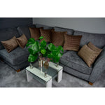 Load image into Gallery viewer, McAlister Textiles Square Quilted Mocha Brown Velvet Cushion Cushions and Covers 
