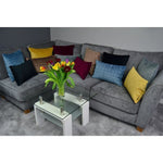 Load image into Gallery viewer, McAlister Textiles Pebble Quilted Silver Grey Velvet Cushion Cushions and Covers 
