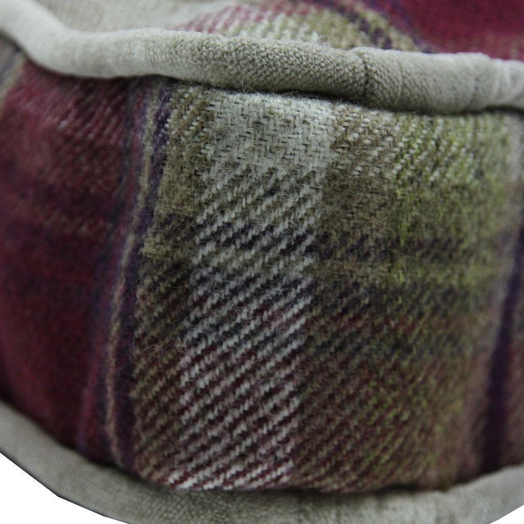 McAlister Textiles Deluxe Tartan Purple + Green Box Cushion 43cm x 43cm x 3cm Box Cushions 