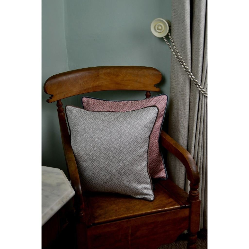 McAlister Textiles Elva Geometric Beige Grey Cushion Cushions and Covers 