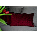 Load image into Gallery viewer, McAlister Textiles Pebble Quilted Wine Red Velvet Cushion Cushions and Covers 
