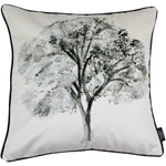 Load image into Gallery viewer, McAlister Textiles Novelty Black + White Tree Velvet Cushion Cushions and Covers Polyester Filler 

