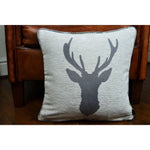 Load image into Gallery viewer, McAlister Textiles Stag Pale Beige Grey Tartan Cushion Cushions and Covers 
