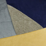 Load image into Gallery viewer, McAlister Textiles Triangle Patchwork Velvet Navy, Yellow + Grey Cushion Cushions and Covers 
