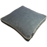 Load image into Gallery viewer, McAlister Textiles Deluxe Velvet Charcoal Grey Box 43cm x 43cm x 3cm Box Cushions 
