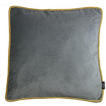 Load image into Gallery viewer, McAlister Textiles Deluxe Large Velvet Grey + Yellow Box Cushion 50cm x 50cm x 5cm Box Cushions 
