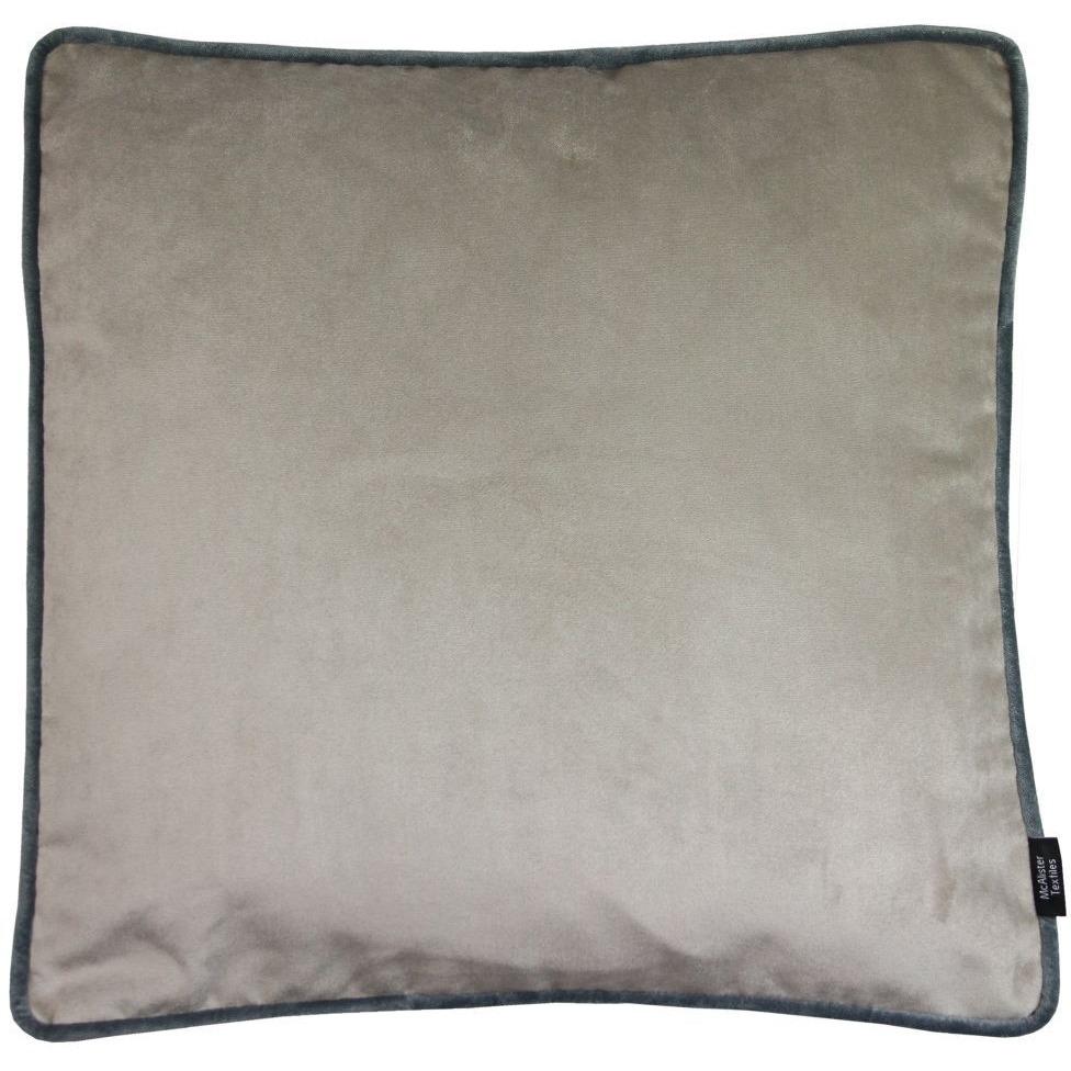 McAlister Textiles Deluxe Velvet Beige Mink Box Cushion 43cm x 43cm x 3cm Box Cushions 