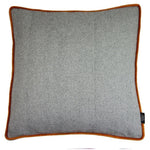 Load image into Gallery viewer, McAlister Textiles Deluxe Large Herringbone Grey + Orange Box Cushion 50cm x 50cm x 5cm Box Cushions 
