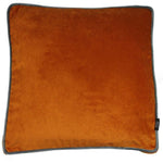 Load image into Gallery viewer, McAlister Textiles Deluxe Large Velvet Burnt Orange Box Cushion 50cm x 50cm x 5cm Box Cushions 
