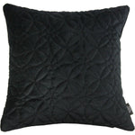 Load image into Gallery viewer, McAlister Textiles Round Quilted Black Velvet Cushion Cushions and Covers Cover Only 43cm x 43cm 
