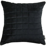 Load image into Gallery viewer, McAlister Textiles Square Quilted Black Velvet Cushion Cushions and Covers Cover Only 43cm x 43cm 
