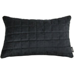 Load image into Gallery viewer, McAlister Textiles Square Quilted Black Velvet Cushion Cushions and Covers Cover Only 50cm x 30cm 

