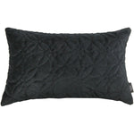 Load image into Gallery viewer, McAlister Textiles Round Quilted Black Velvet Cushion Cushions and Covers Cover Only 50cm x 30cm 
