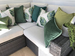 Load image into Gallery viewer, McAlister Textiles Leaf Forest Green Floral Cotton Print Cushions Cushions and Covers 
