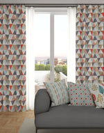 Load image into Gallery viewer, Vita Burnt Orange and Teal FR Curtains
