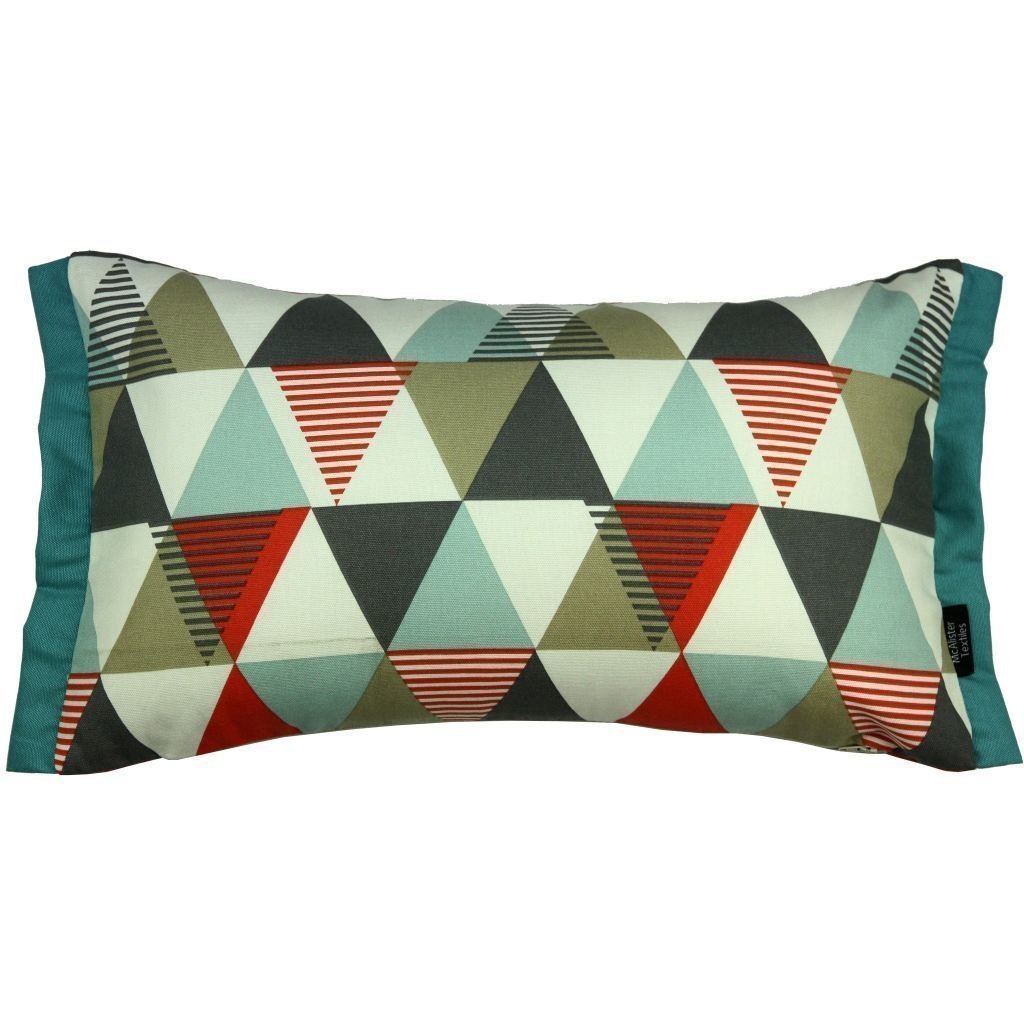 McAlister Textiles Vita Cotton Print Burnt Orange Cushion Cushions and Covers Cover Only 50cm x 30cm 