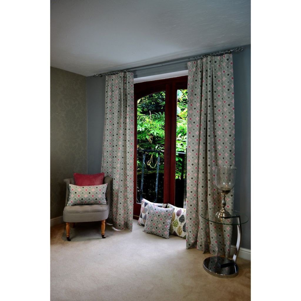 McAlister Textiles Laila Cotton Blush Pink Curtains Tailored Curtains 116cm(w) x 182cm(d) (46" x 72") 