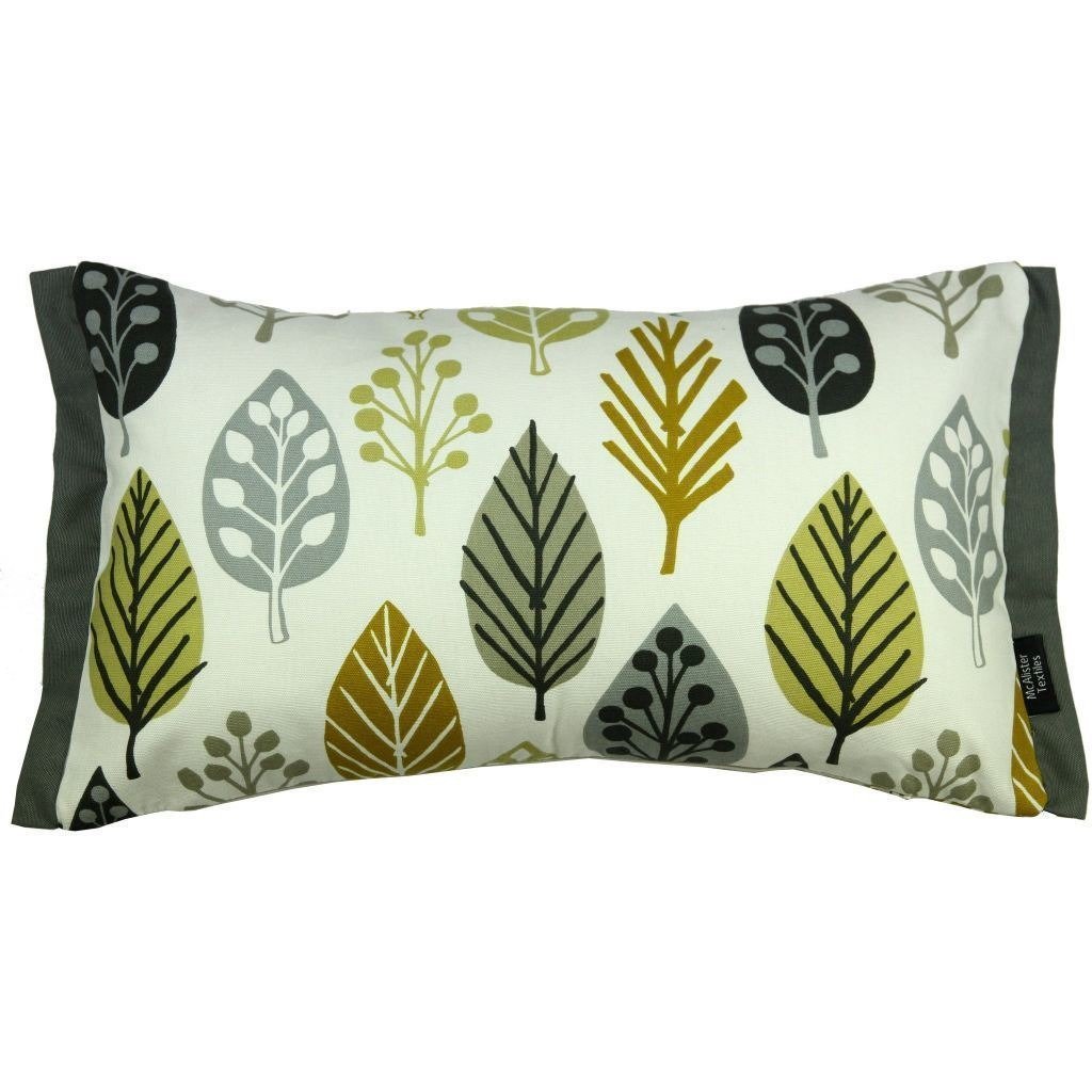 McAlister Textiles Magda Cotton Print Ochre Yellow Cushion Cushions and Covers Cover Only 50cm x 30cm 