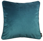 Load image into Gallery viewer, McAlister Textiles Matt Blue Teal Velvet Cushion Cushions and Covers Polyester Filler 43cm x 43cm 
