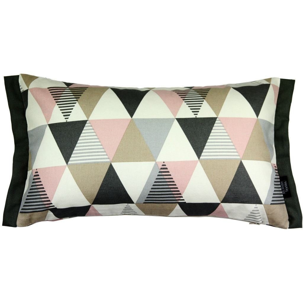 McAlister Textiles Vita Cotton Print Blush Pink Cushion Cushions and Covers Cover Only 50cm x 30cm 