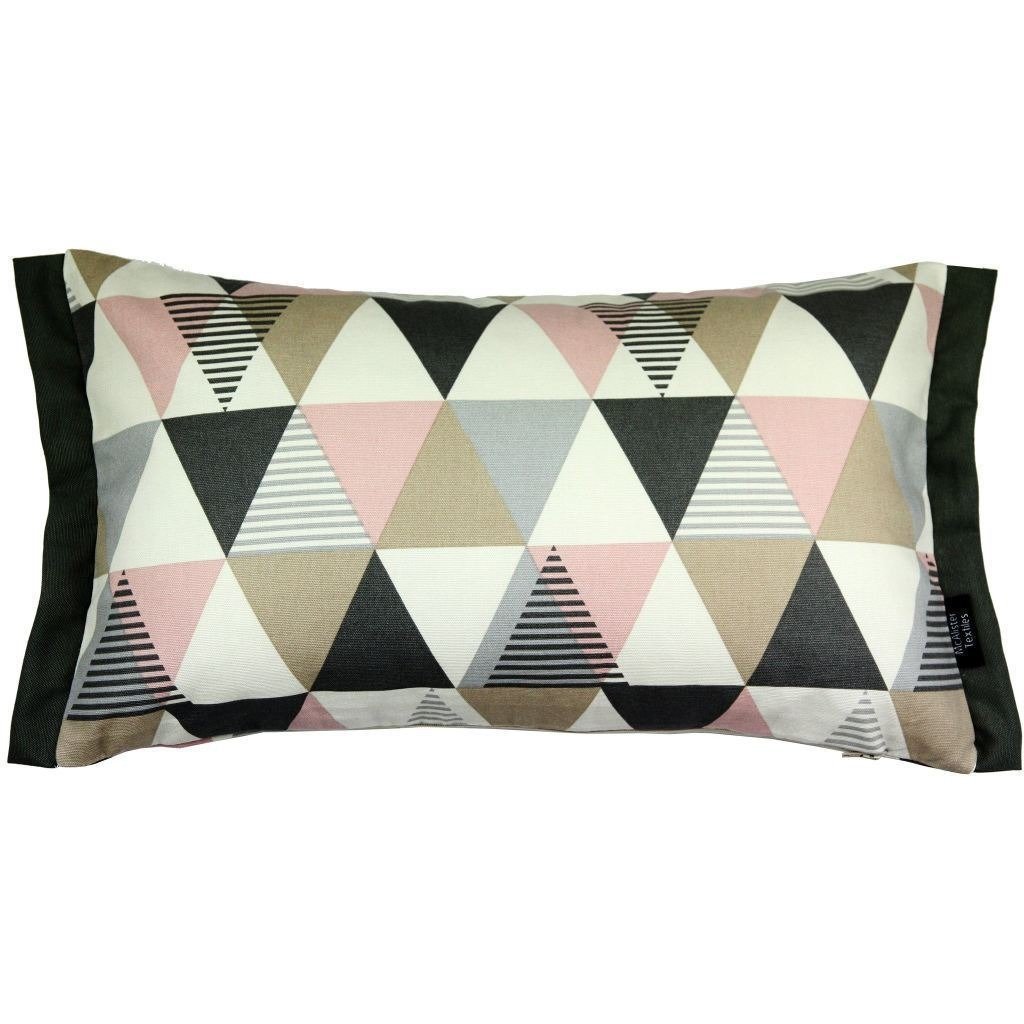 McAlister Textiles Vita Cotton Print Blush Pink Cushion Cushions and Covers Cover Only 50cm x 30cm