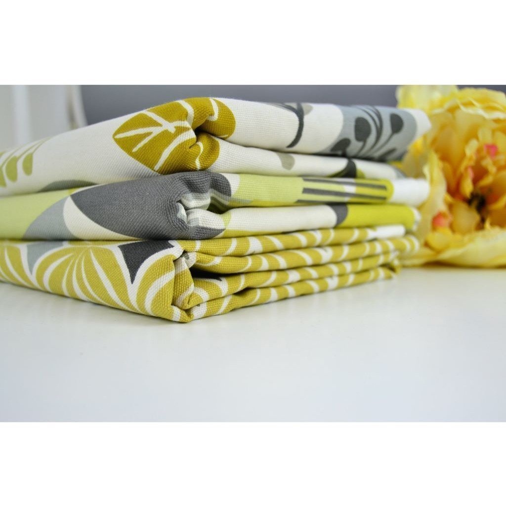 McAlister Textiles Laila Cotton Ochre Yellow Printed Fabric Fabrics 